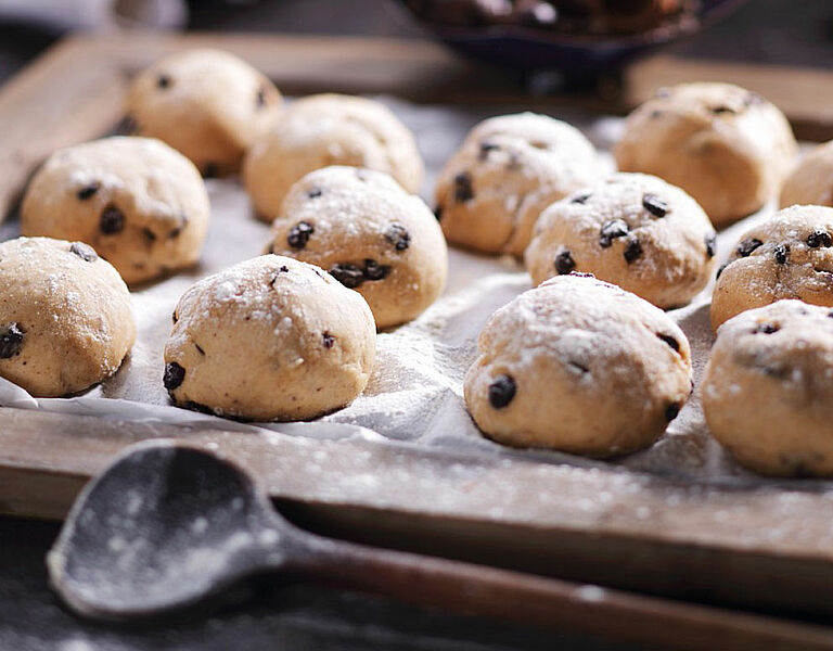 Drax Mühle - Ruck-Zuck-Rosinenbrötchen mit Dinkel