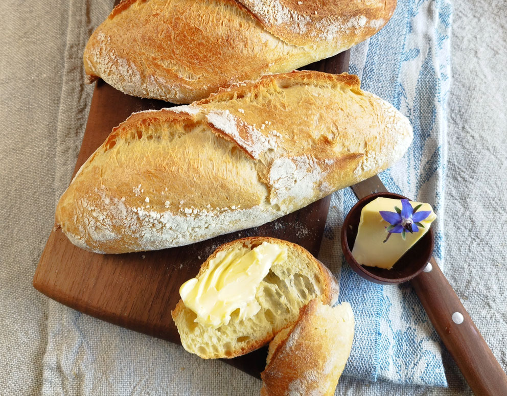 Mini Baguette mit Gelbmehlweizen