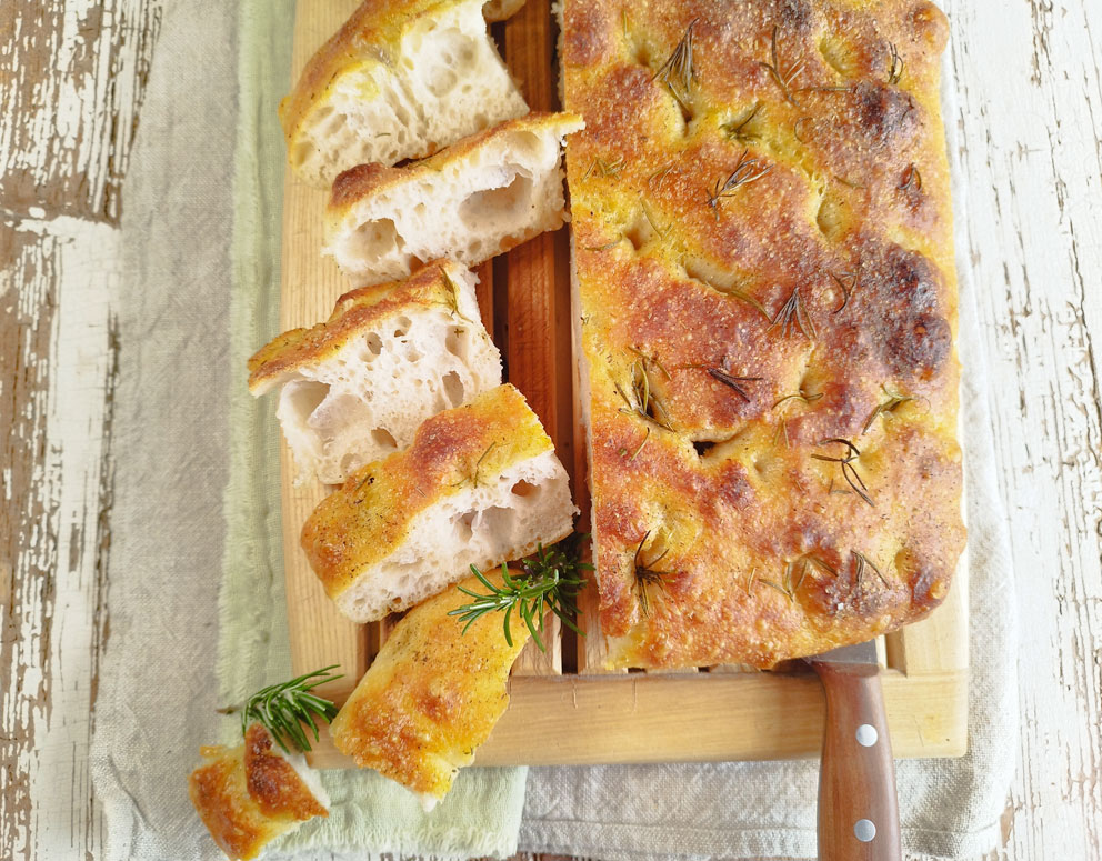 Focaccia mit Sauerteig